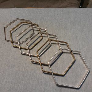 Retro Hexagon Bangle Bracelets